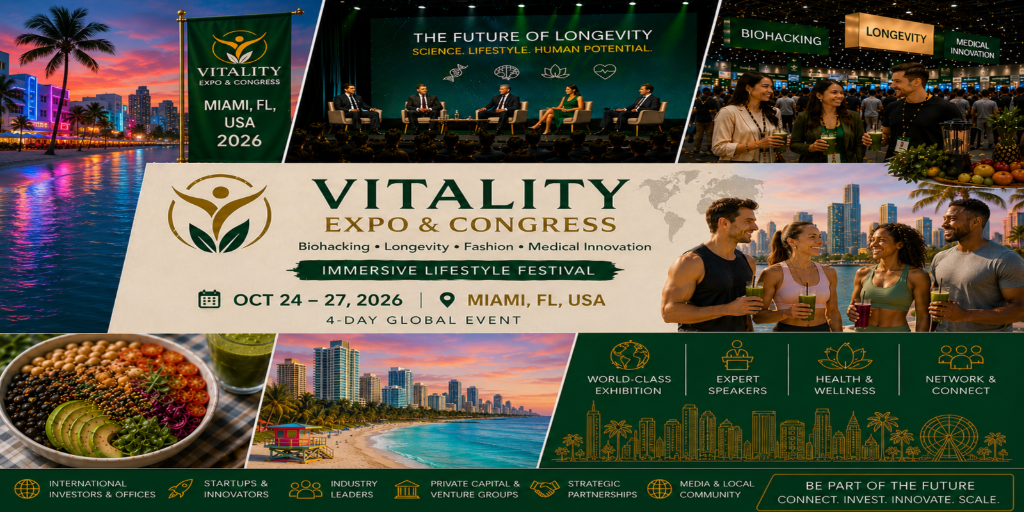 VIVAVITA Longevity, Biohacking Premium Lifestyle Expo – Miami Edition Banner