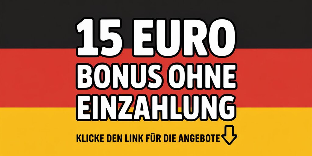 15 Euro Bonus ohne Einzahlung Casino Deutschland Banner