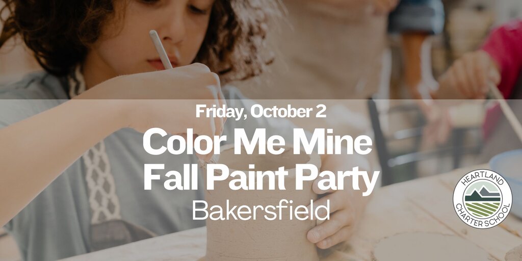 Color Me Mine Fall Paint Party- Heartland Charter School Banner