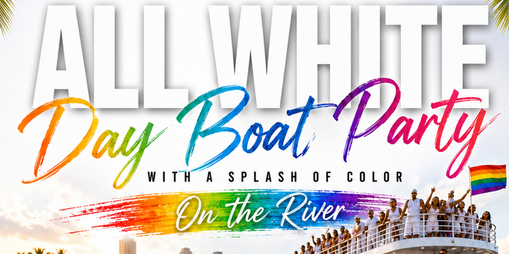 ALL WHITE DAY BOAT PARTY | A Splash of Color | Labor Day Weekend Banner