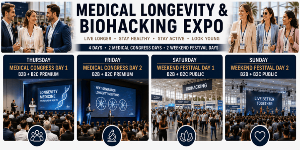 Longevity, Biohacking Premium Lifestyle Expo – Auckland Edition Banner