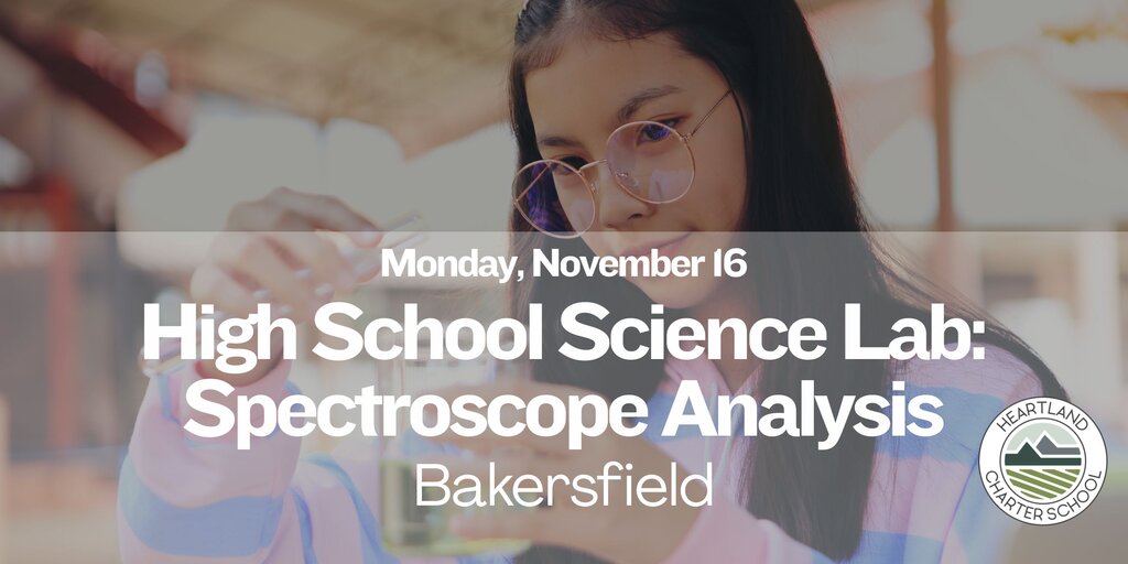 High School Science Lab: Spectroscope Analysis- Heartland Charter School Banner