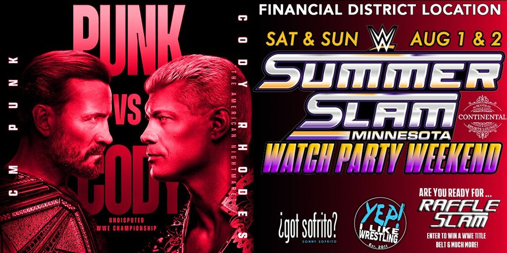 WWE SummerSlam Watch Party & RaffleSlam Weekend at Continental Lounge NYC Banner