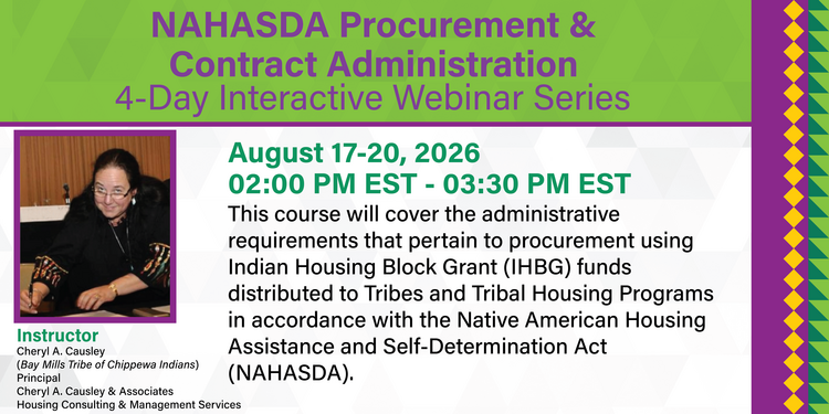 NAHASDA Procurement & Contract Administration 4-Day 