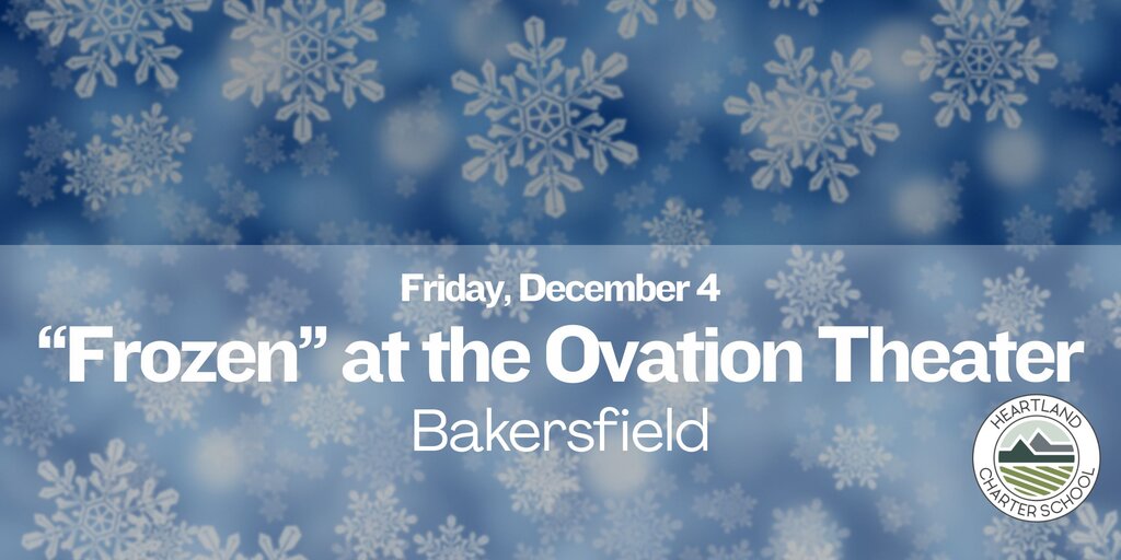"Frozen" at the Ovation Theater- Heartland Charter School Banner