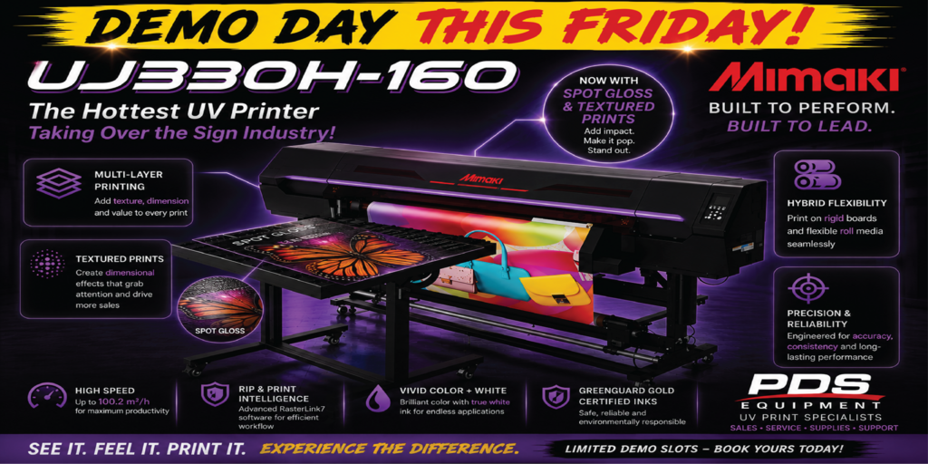 PDS Virtual Demo Day Mimaki UJ330H-160 Banner