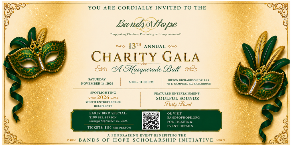 Bands of Hope 13th Annual Charity Gala Banner