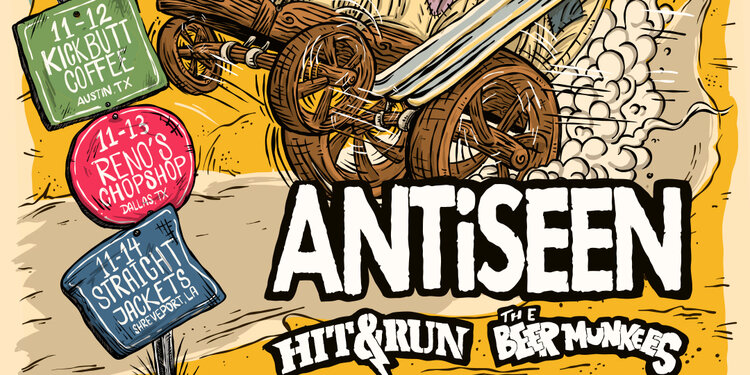 Yeehaws & Outlaws tour featuring Antiseen, Hit&Run, Beer Munkees, and more