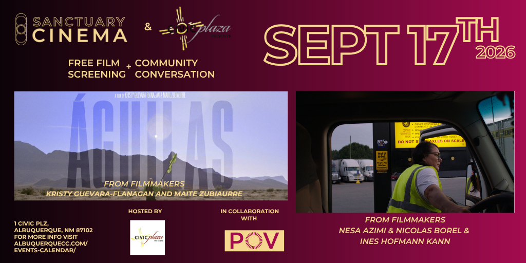 Sanctuary Cinema + Civic Plaza + NMPBS Banner