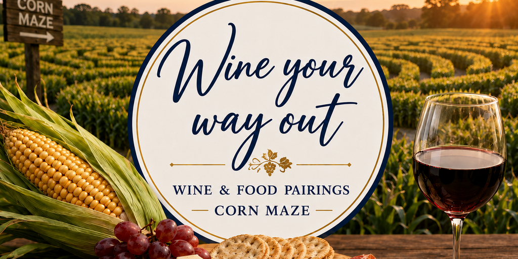 Wine Your Way Out Corn Maze at Burch Farms Banner