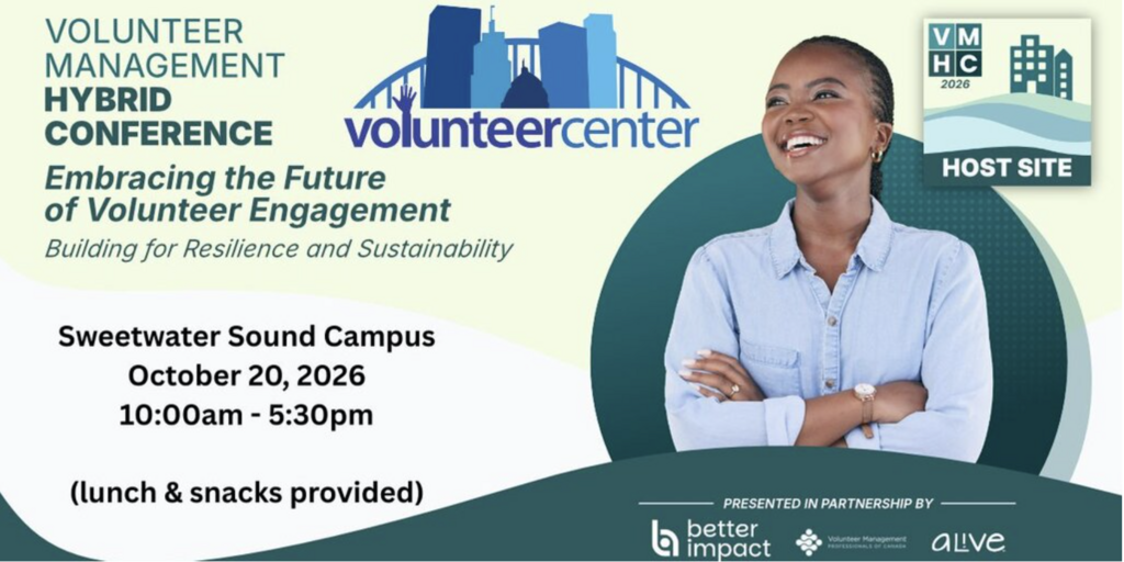 2026 Volunteer Management Hybrid Conference hosted by Volunteer Center Banner