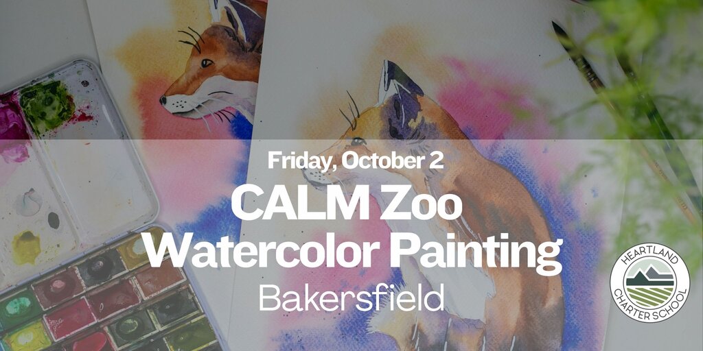 CALM Zoo Watercolor Painting- Heartland Charter School Banner