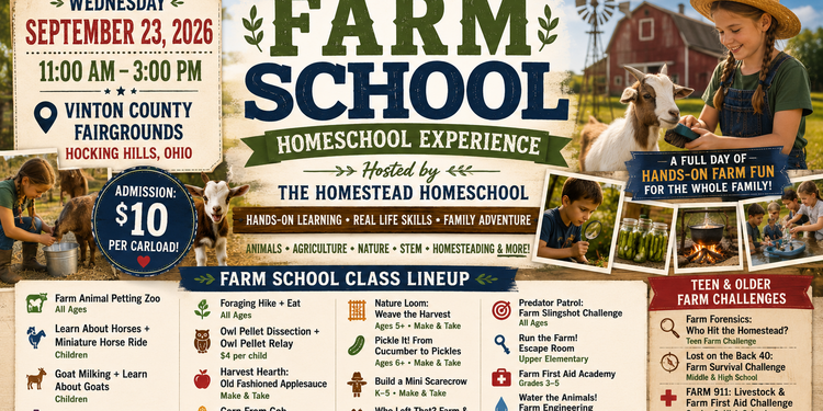 Farm School Homeschool Event in the Hocking Hills