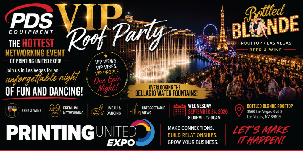 PDS Equipment Printing United VIP event! Banner