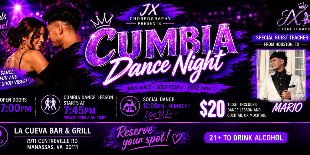 Cumbia Dance Night Banner