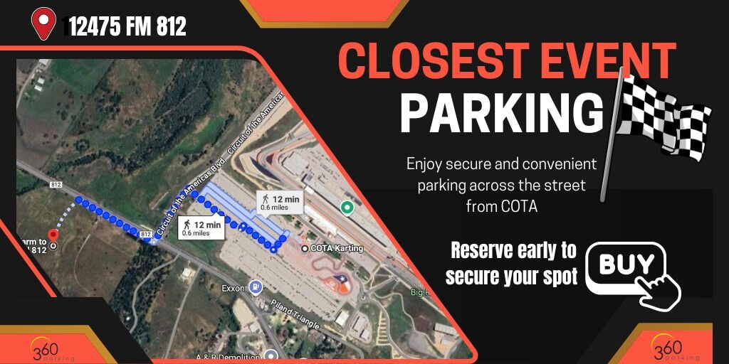 Formula 1 2026 Parking to Circuit of the Americas Banner