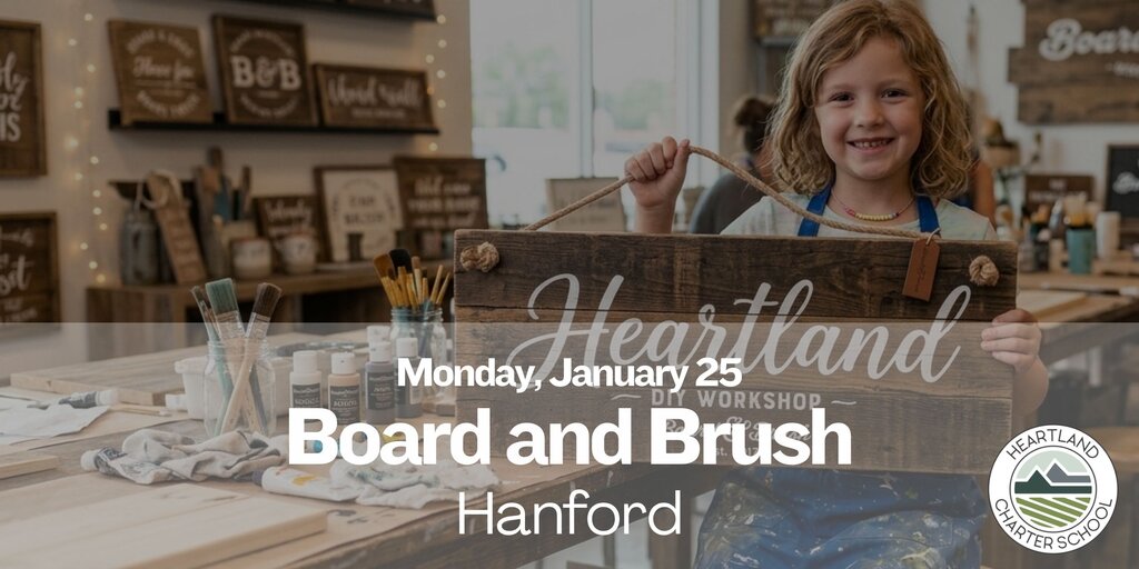 Hanford Board and Brush- Heartland Charter School Banner