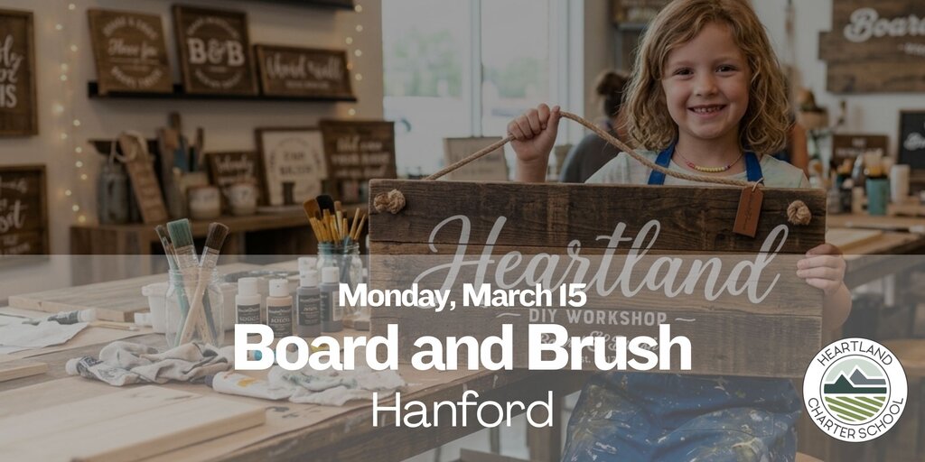 Hanford Board and Brush- Heartland Charter School Banner
