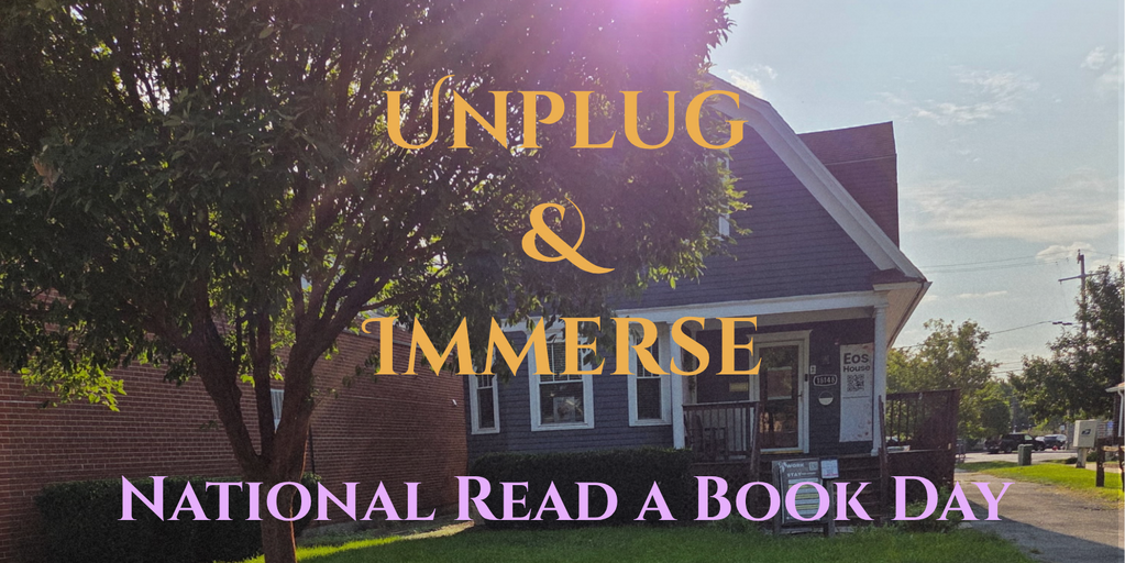 Unplug & Immerse: National Read a Book Day Banner