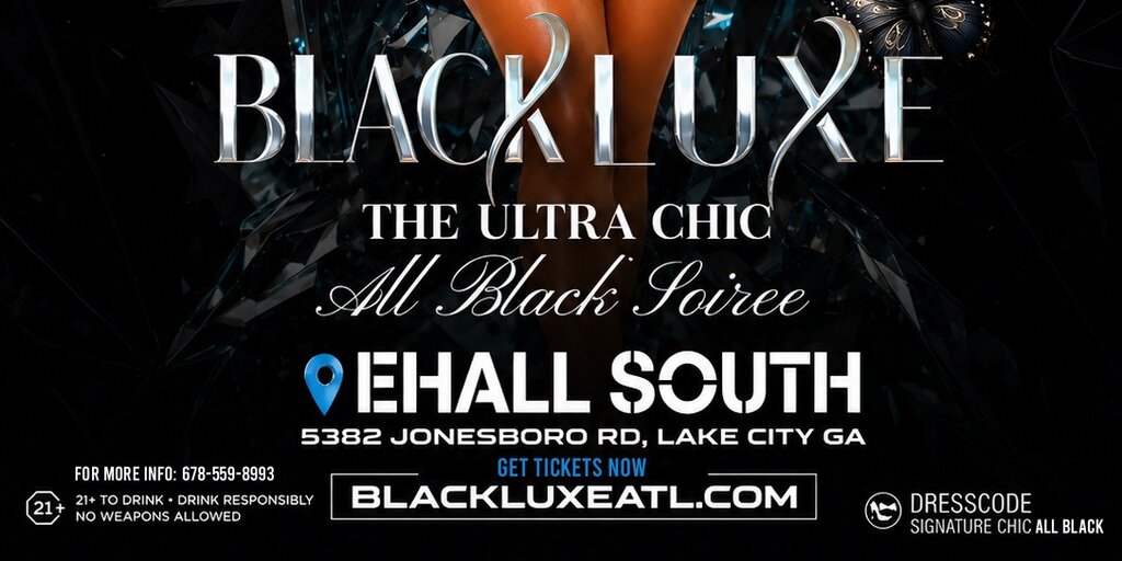 BLACK LUXE ~ THE ULTRA CHIC ALL BLACK SOIREE Banner
