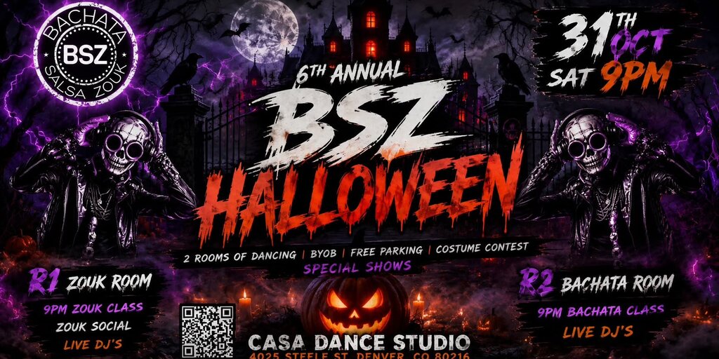 BSZ 6th Annual Halloween- 2 rooms of dancing Banner