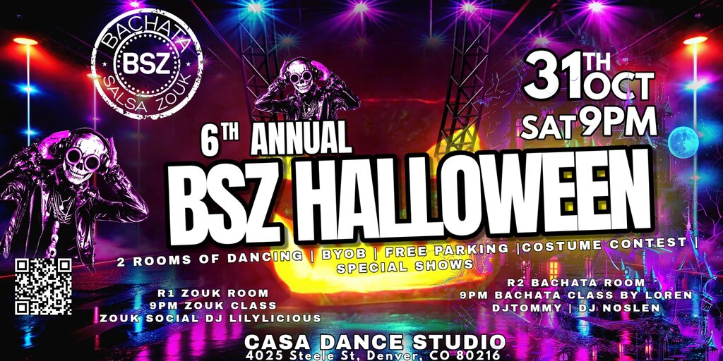 BSZ 6th Annual Halloween- 2 rooms of dancing Banner
