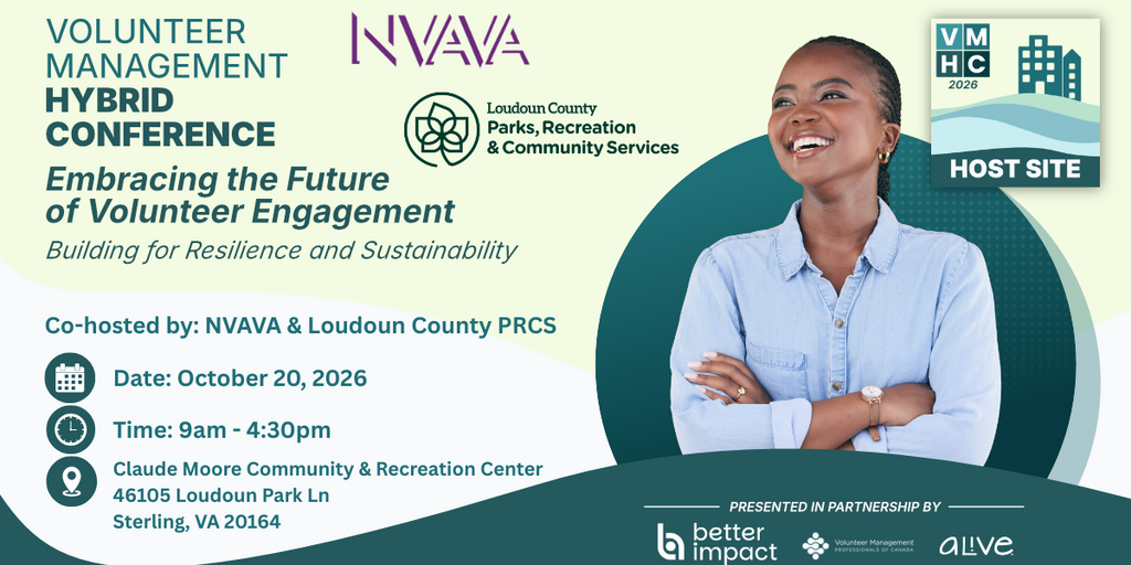 VMHC 2026 hosted by NVAVA and PRCS Volunteer Engagement Banner
