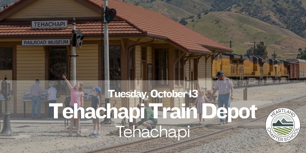 Tehachapi Train Depot- Heartland Charter School Banner