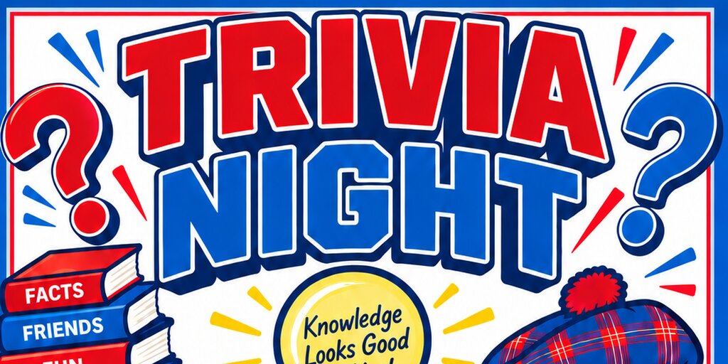 2026 Highlander Booster Club Trivia Night Banner