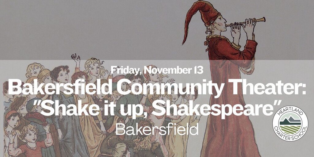 “Shake It Up, Shakespeare”- Heartland Charter School Banner