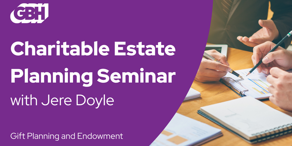 Charitable Estate Planning Seminar Banner