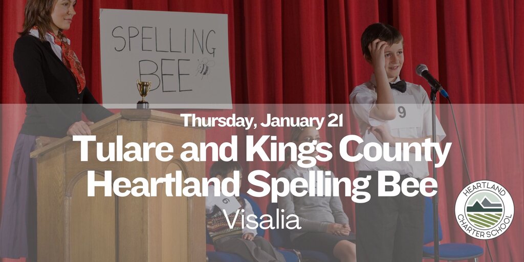 Tulare and Kings County Heartland Spelling Bee- Heartland Charter School Banner