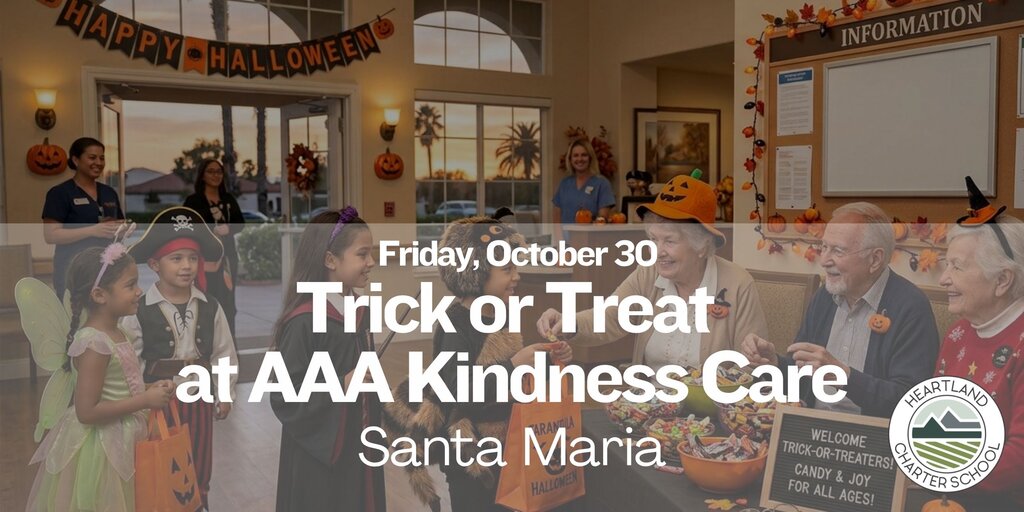 Trick or Treat at AAA Kindness Care- Heartland Charter School Banner
