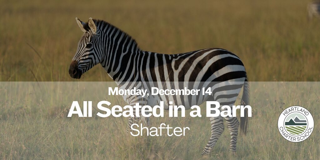 All Seated in a Barn- Heartland Charter School Banner