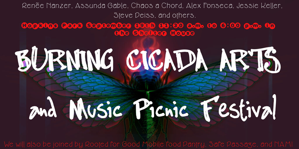 Burning Cicada Arts and Music Picnic Festival Banner