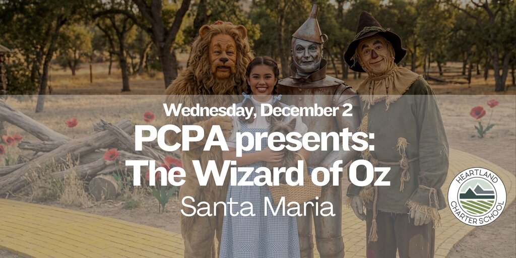 PCPA presents: The Wizard of Oz- Heartland Charter School Banner