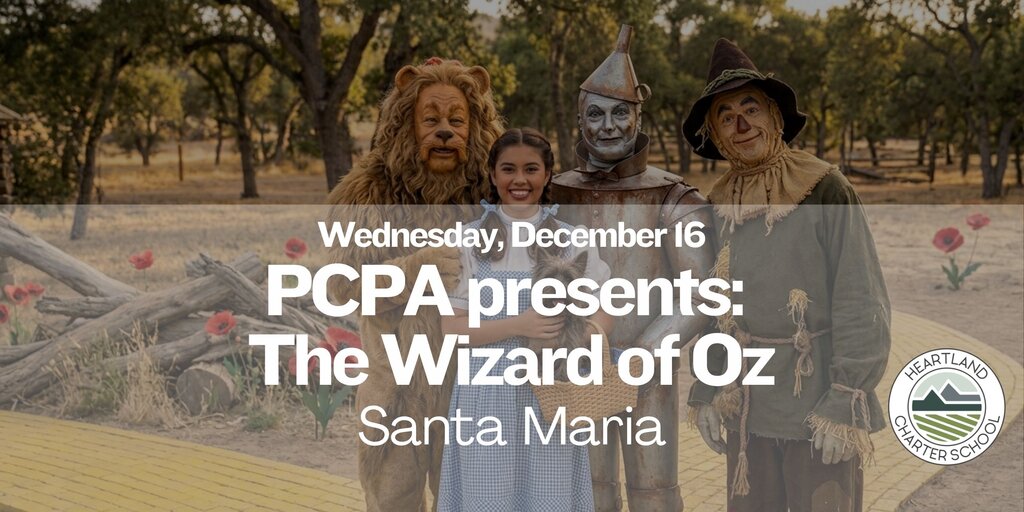 PCPA presents: The Wizard of Oz- Heartland Charter School Banner