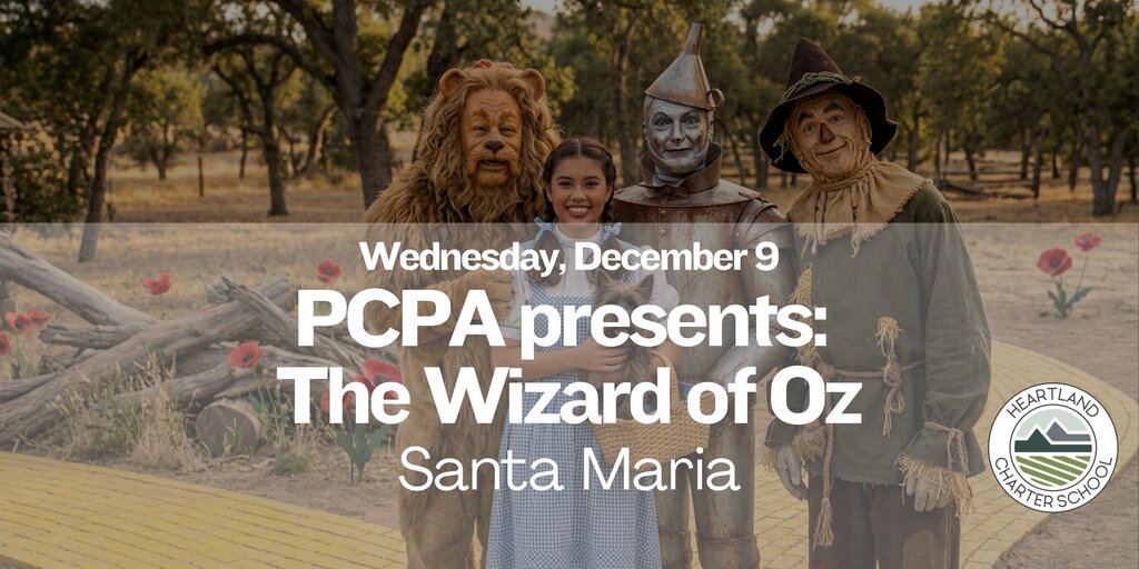 PCPA presents: The Wizard of Oz- Heartland Charter School Banner