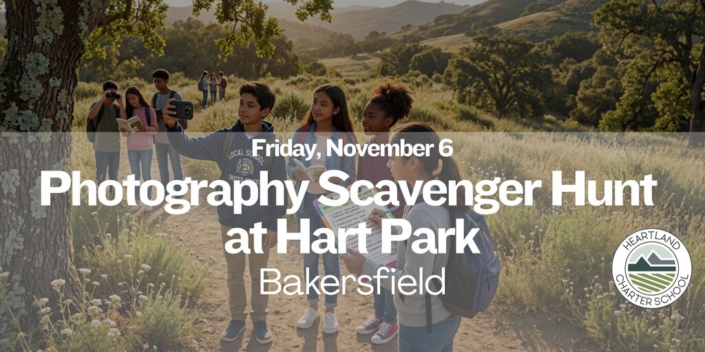 Photography Scavenger Hunt at Hart Park- Heartland Charter School Banner