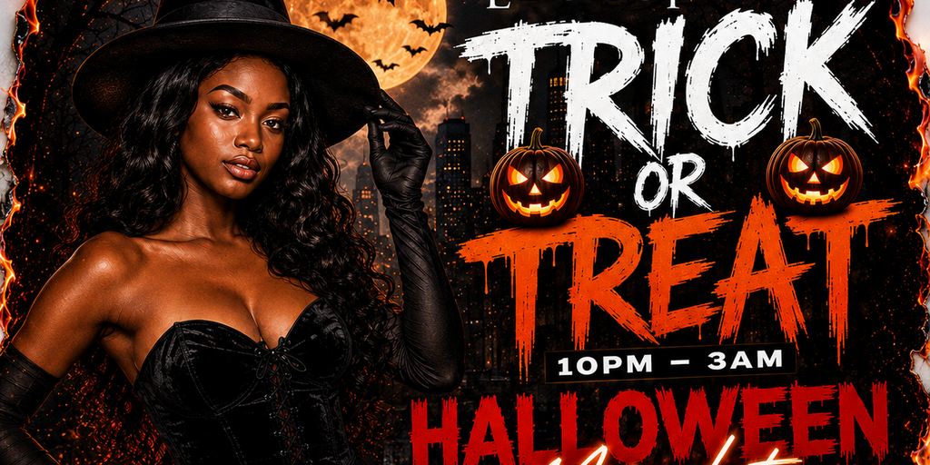 Atlanta’s Biggest FREE Halloween Party 2026 | Trick or Treat at Lux Café Banner