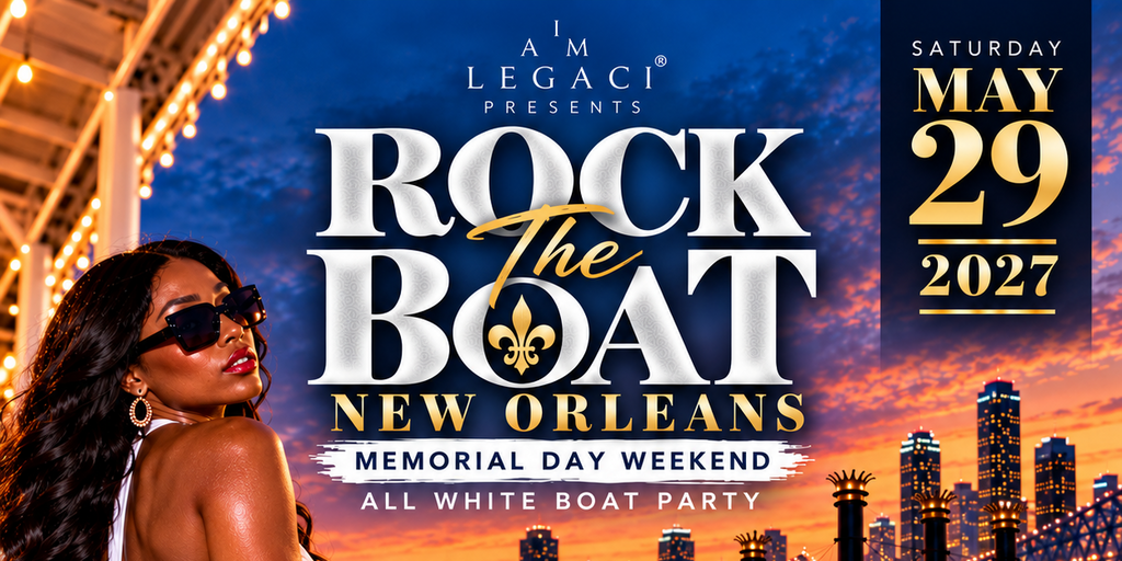 Rock The Boat New Orleans: Memorial Day Weekend All White Boat Party Banner
