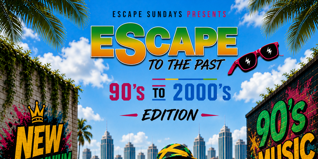 Escape to the Past 90's to 2000's Retro Party  Banner