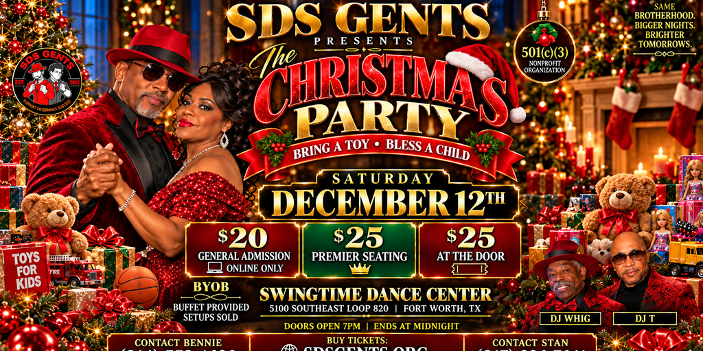 SDS GENTS 14TH ANNUAL CHRISTMAS PARTY / TOY DRIVE  Banner