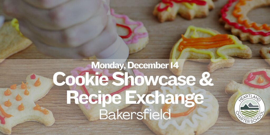 Cookie Showcase & Recipe Exchange- Heartland Charter School Banner