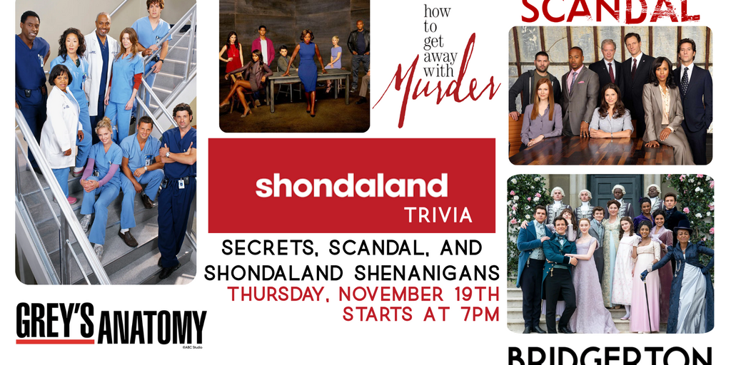 Shondaland Trivia: Secrets, Scandal, and Shondaland Shenanigans Banner