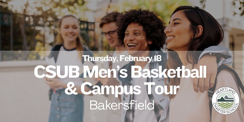 CSUB Men’s Basketball and Campus Tour- Heartland Charter School Banner
