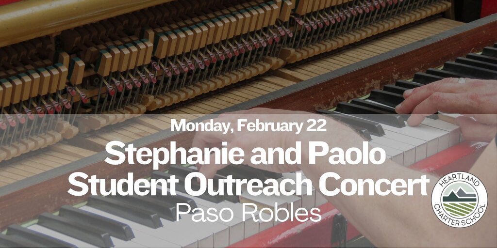 Stephanie and Paolo Student Outreach Concert- Heartland Charter School Banner