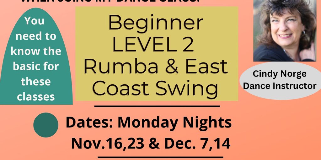 Beginner Level 2 - East Coast Swing Class- November 2026 Banner