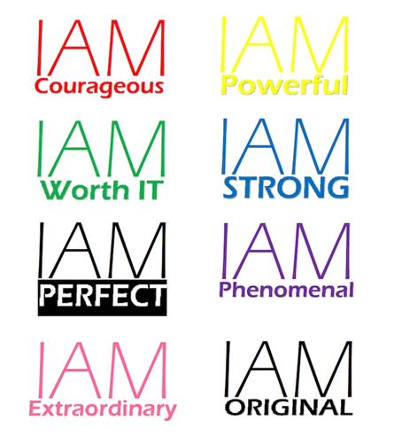 I Am Courageous I Am Powerful I Am Worth It I Am Strong I Am - 