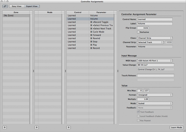 logic 9 controller assignments